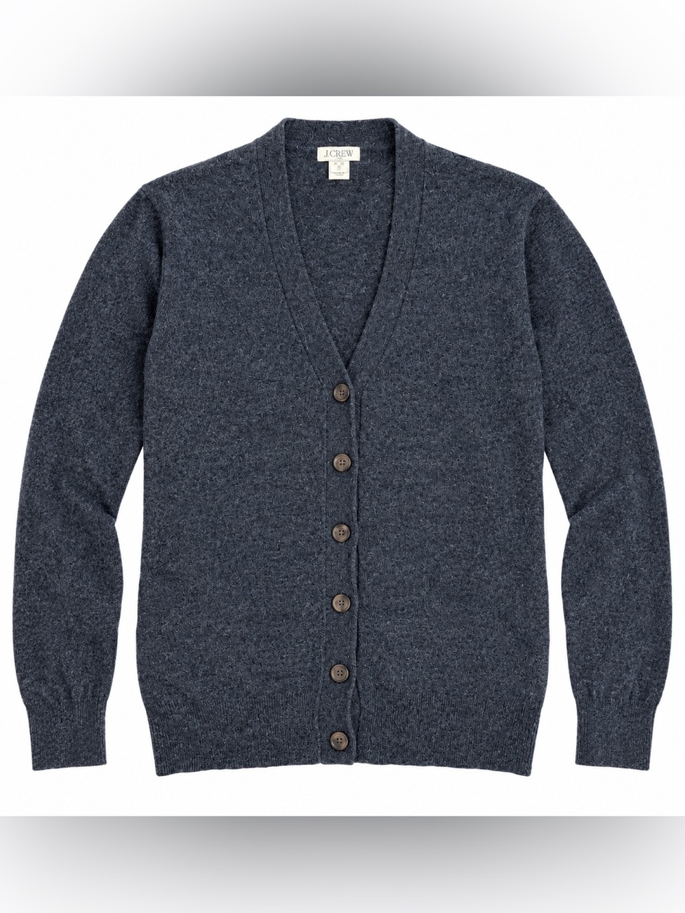 J. Crew Women's Dark Charcoal Button V-Neck Cardigan